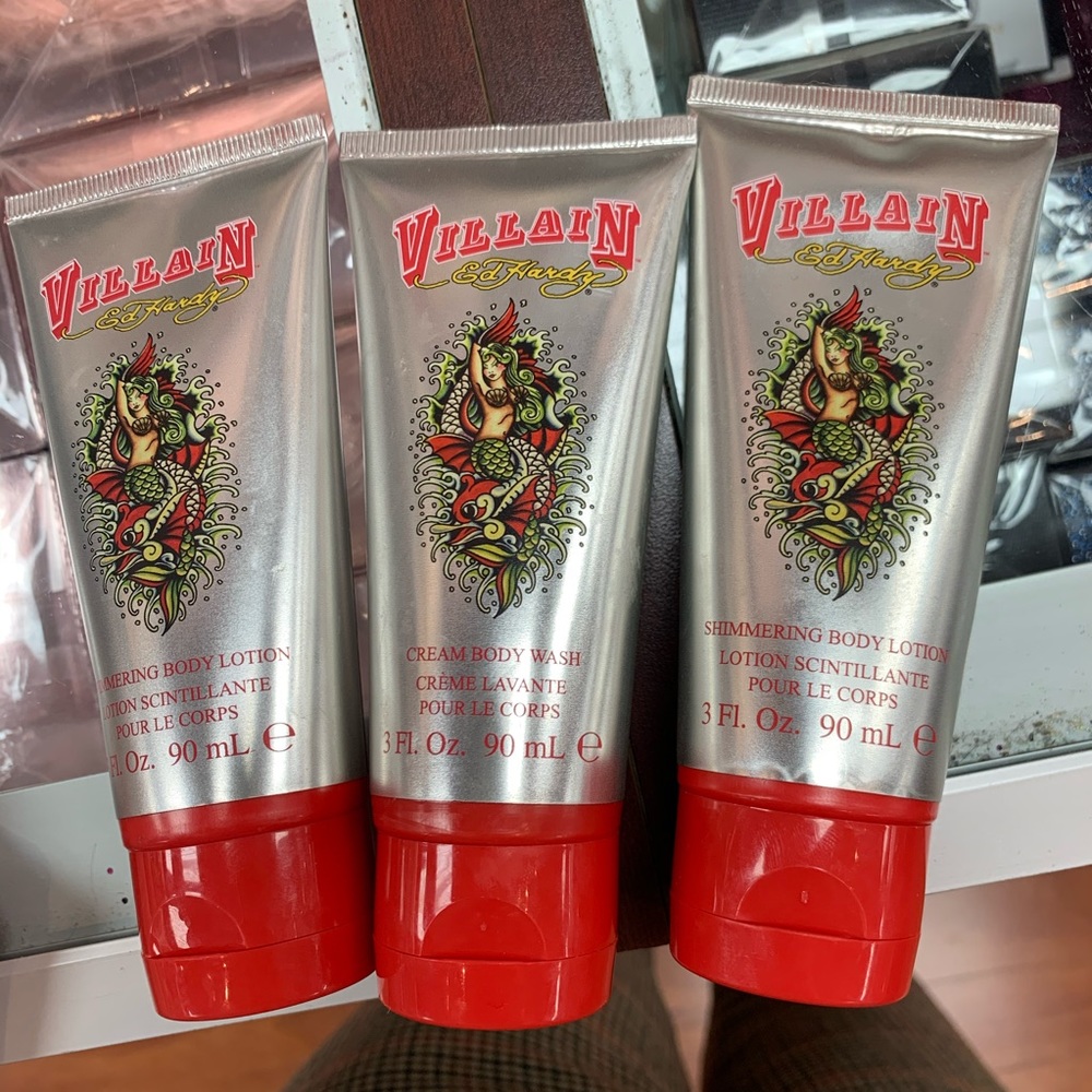 Ed Hardy body wash + 2 body lotions